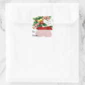 Holiday Cheer Vintage Christmas Gift Label (Tas)