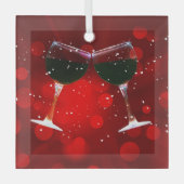 Holiday Cheer Wine Glasses Toasting Glas Ornament (Voorkant)