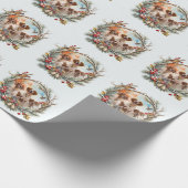  Holiday Cheer With a Brittany Spaniel Cadeaupapier (Hoek)