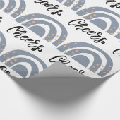 Holiday Cheers Boho Rainbow Modern Gift Cadeaupapier (Hoek)