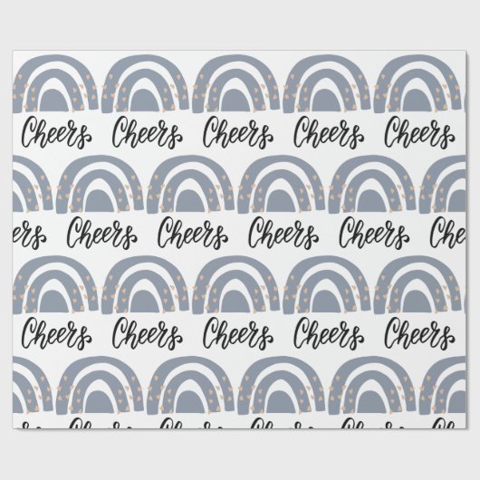 Holiday Cheers Boho Rainbow Modern Gift Cadeaupapier (Vlak)