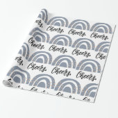 Holiday Cheers Boho Rainbow Modern Gift Cadeaupapier (Uitgerold)