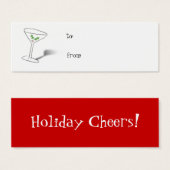 Holiday Cheers Cadeau Label Mini Visitekaartjes (Voorkant /achterkant)