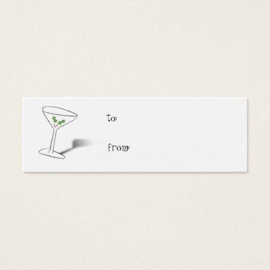 Holiday Cheers Cadeau Label Mini Visitekaartjes (Voorkant)