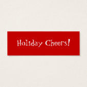 Holiday Cheers Cadeau Label Mini Visitekaartjes (Achterkant)