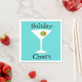 Holiday Cheers Martini Paper Napkins Servet (Insitu)