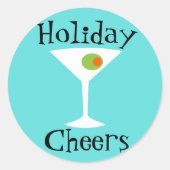 Holiday Cheers Martini Stickers (Voorkant)