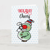 Holiday Cheers sneeuwpop Kaart (Voorkant)