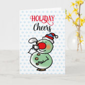 Holiday Cheers sneeuwpop Kaart (Gele Bloem)