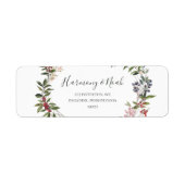 Holiday Chic Botanical | Adres witte retourzending Etiket (Voorkant)