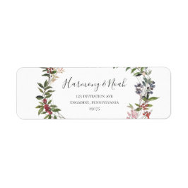 Holiday Chic Botanical | Adres witte retourzending Etiket