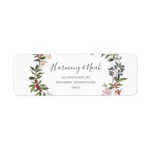 Holiday Chic Botanical   Adres witte retourzending Etiket