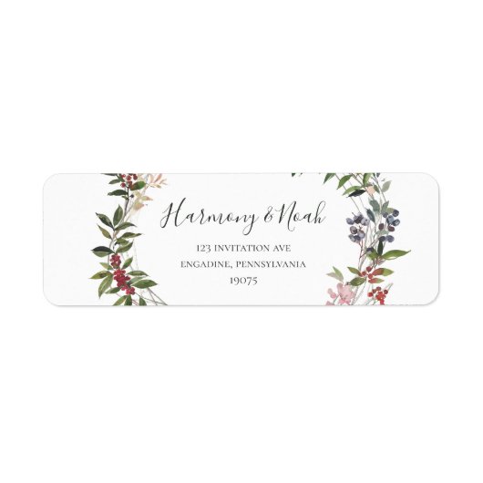 Holiday Chic Botanical | Adres witte retourzending Etiket (Voorkant)
