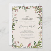 Holiday Chic Botanical | Champagne Let's Celebrate Kaart (Voorkant)