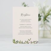 Holiday Chic Botanical Champagne Weddenschappen Re Informatiekaartje (Staand voorkant)