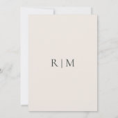 Holiday Chic Botanical | Champagne Wedding Invitat Kaart (Achterkant)