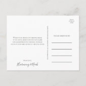 Holiday Chic Botanical Dark Green Bedankt Briefkaart (Achterkant)