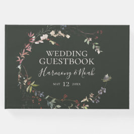 Holiday Chic Botanical | Donkergroen huwelijk Gastenboek