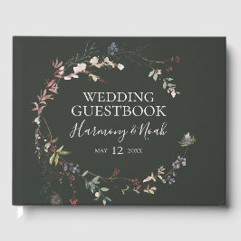 Holiday Chic Botanical | Donkergroen huwelijk Gastenboek