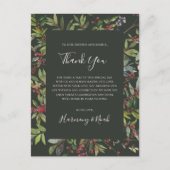 Holiday Chic Botanical | Donkergroene dank Briefkaart (Voorkant)