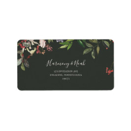 Holiday Chic Botanical Green RSVP Adresetiketten Etiket