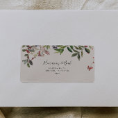 Holiday Chic Botanical Ivory RSVP Adresetiketten Etiket
