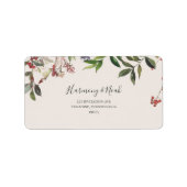 Holiday Chic Botanical Ivory RSVP Adresetiketten Etiket (Voorkant)