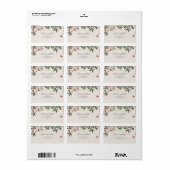 Holiday Chic Botanical Ivory RSVP Adresetiketten Etiket (Full Sheet)