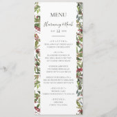 Holiday Chic Botanical | Menu Wit-weddenschap (Voorkant)