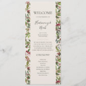 Holiday Chic Botanical | Programma Champagne Weddi Programmakaart (Voorkant)