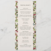 Holiday Chic Botanical | Programma Champagne Weddi Programmakaart (Achterkant)