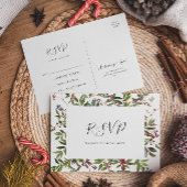 Holiday Chic Botanical | RSVP rond het witte huwel Briefkaart
