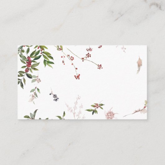 Holiday Chic Botanical | Website met witte weddens Informatiekaartje (Achterkant)
