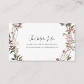 Holiday Chic Botanical | Website met witte weddens Informatiekaartje (Voorkant)