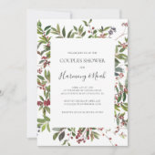 Holiday Chic Botanical | White Couples Shower INVI Kaart (Voorkant)