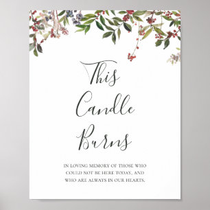 Holiday Chic Botanical   White Deze kaarsbranden Poster