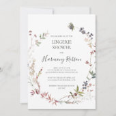 Holiday Chic Botanical | White Lingerie Shower Kaart (Voorkant)