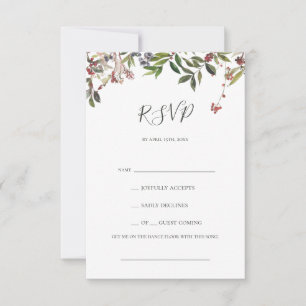 Holiday Chic Botanical   White Song Request RSVP Kaartje