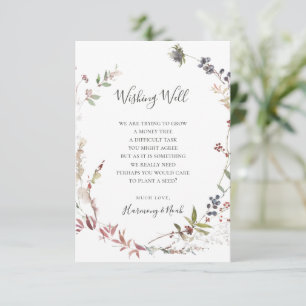 Holiday Chic Botanical   White Wishing Well Card Informatiekaartje