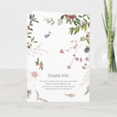 Holiday Chic Botanical | Wit gevouwen bruiloft Programma (Achterkant)