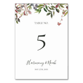 Holiday Chic Botanical | Wit-tabelnummer Kaart