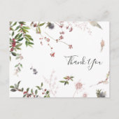 Holiday Chic Botanical | Witte bruiloft Hartelijk Briefkaart (Voorkant)