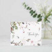 Holiday Chic Botanical | Witte bruiloft Hartelijk  Briefkaart (Staand voorkant)