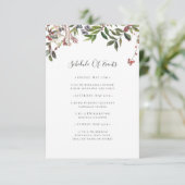 Holiday Chic Botanical | Witte lijst van evenement Informatiekaartje (Staand voorkant)