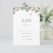Holiday Chic Botanical | Witte RSVP-kaart RSVP Kaartje (Staand voorkant)