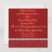HOLIDAY CHIC SNOWFLAKE BLOK Party Invitation Kaart (Achterkant)