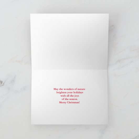 Holiday Chickadee Berry Branch Greeting Card Aankondiging (Binnen)