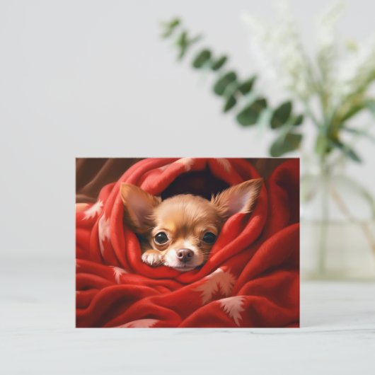 Holiday Chihuahua Briefkaart (Staand voorkant)