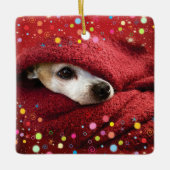 Holiday Chihuahua Ceramic Ornament (Voorkant)