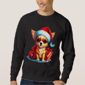Holiday Chihuahua Cute Christmas Dog Design Trui (Voorkant)